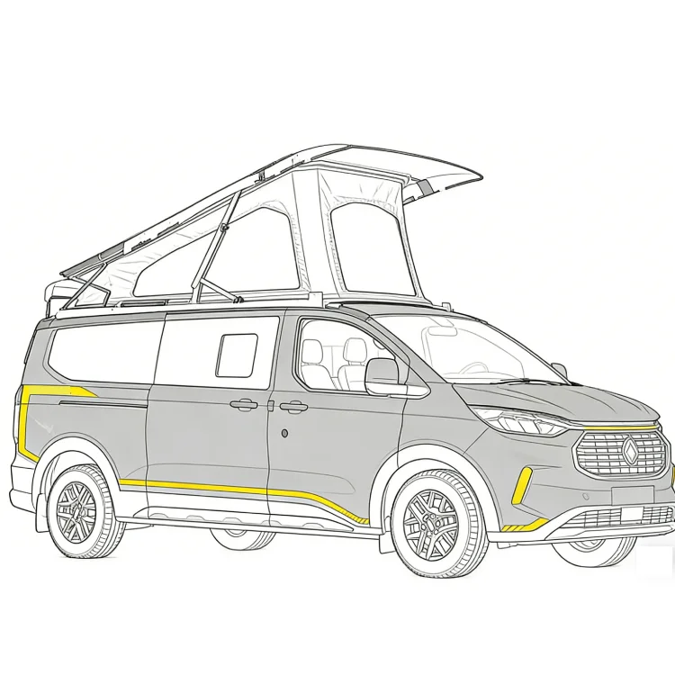 เต็นท์หลังคา Pop Top สำหรับ Campervans B2B
